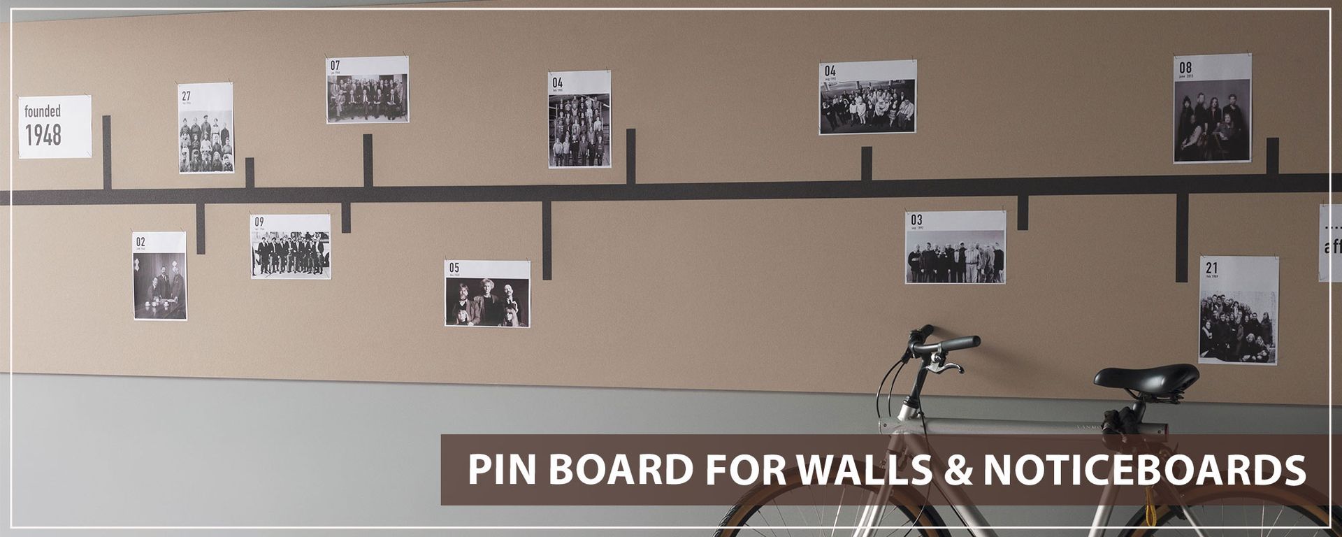 Pin board linoleum for noticeboards Krommenie